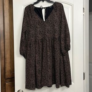 Madewell Crinkle Georgette Babydoll Dress in Brushed Texture